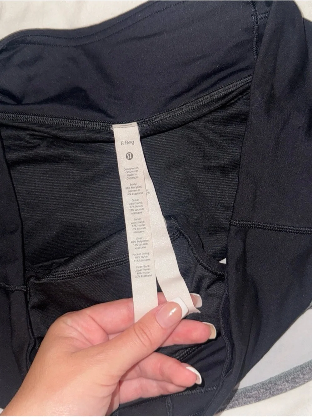 lululemon athletica Black Waistband Heather Gray Running Shorts